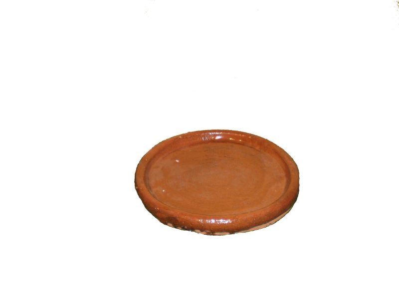 Plato chuletero en barro refractario de 28 cm.