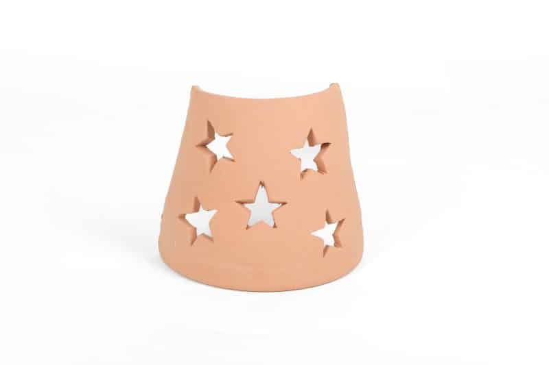 aplique de barro con estrellas